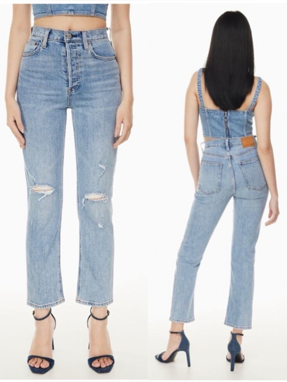 DENIM FORUM x ARITZIA The Arlo High Rise Straight Jean